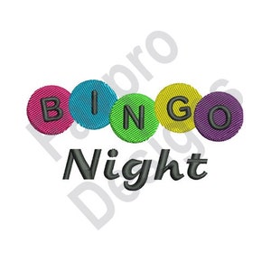 Bingo Night - Machine Embroidery Design
