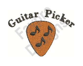 Guitar Pick - Machine Embroidery Design