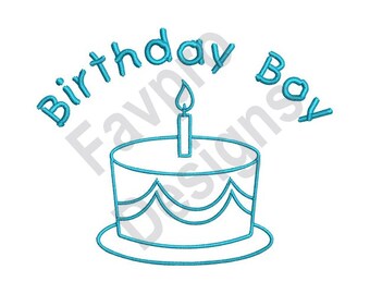 Birthday Boy Outline - Machine Embroidery Design