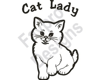 Cat Lady - Machine Embroidery Design