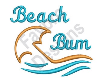 Beach Bum - Diseño de bordado a máquina