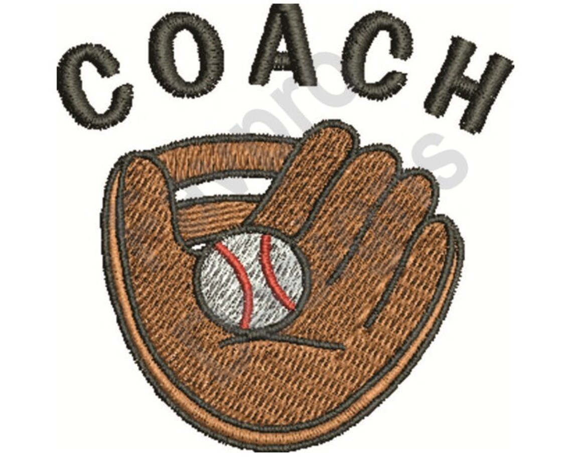 Baseball Coach Machine Embroidery Design Etsy