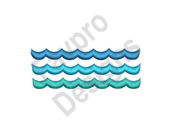 Water Waves - Machine Embroidery Design