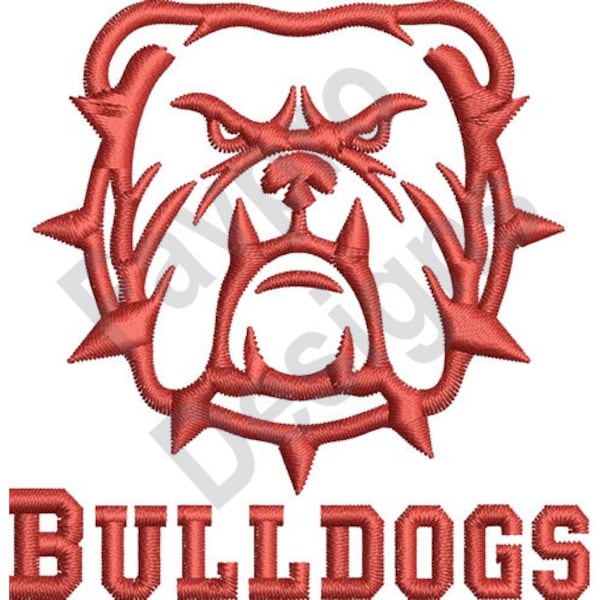 Bulldogs Embroidery Design Etsy
