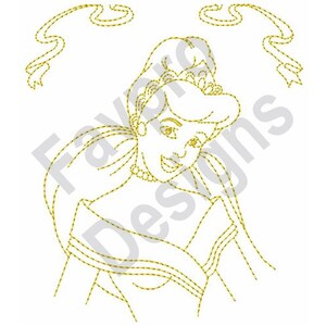 Princess Outline - Machine Embroidery Design