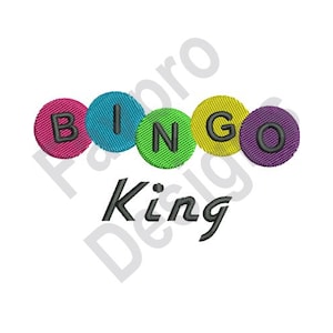 Bingo King - Machine Embroidery Design