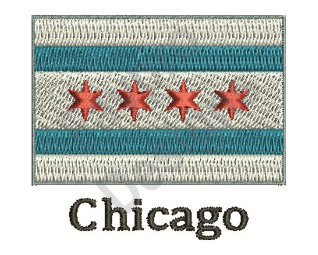 Chicago Flag - Machine Embroidery Design - Etsy