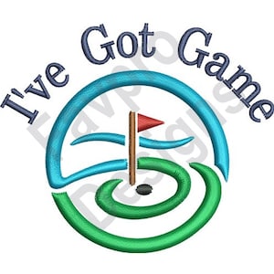 Modern Golf - Machine Embroidery Design
