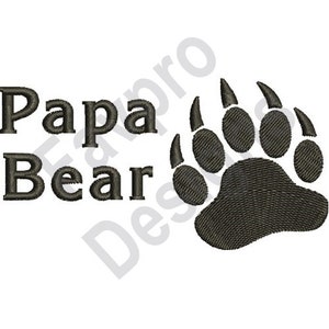 Papa Bear - Machine Embroidery Design