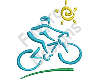 Bicyclist - Machine Embroidery Design