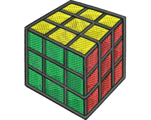 Rubiks Cube - Machine Embroidery Design