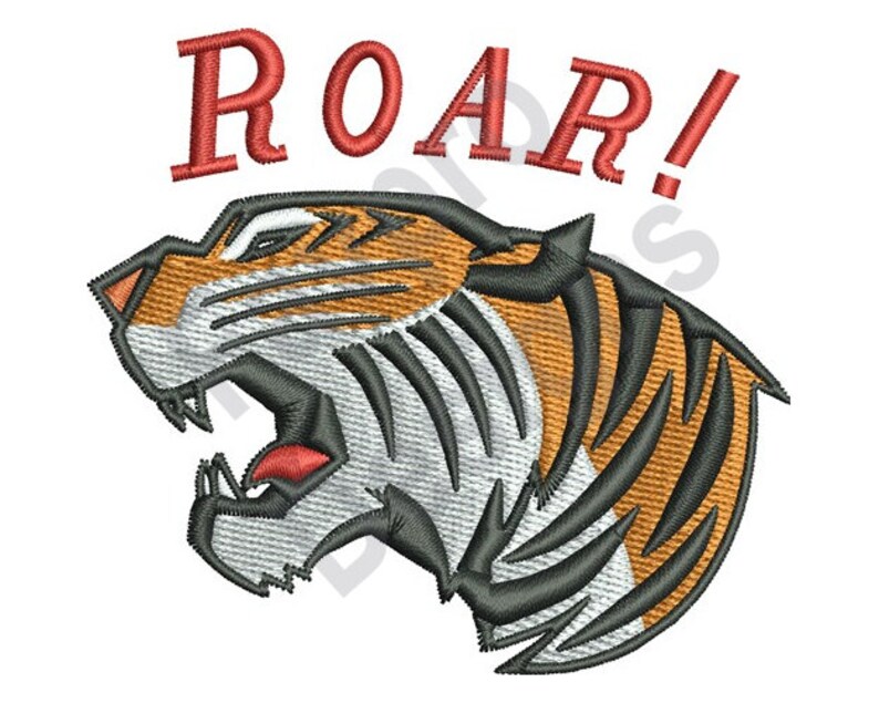 Tigers Riar Machine Tiger Roar - Machine Embroidery Design - Etsy
