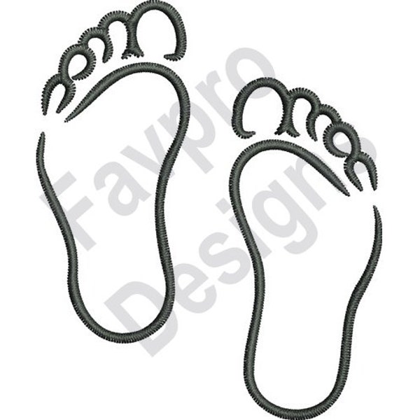 Foot Prints - Machine Embroidery Design