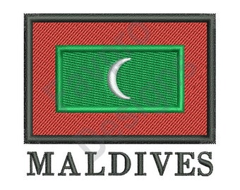 Maldives Flag - Machine Embroidery Design