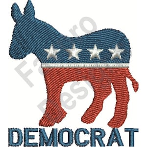 Democrat Logo - Machine Embroidery Design