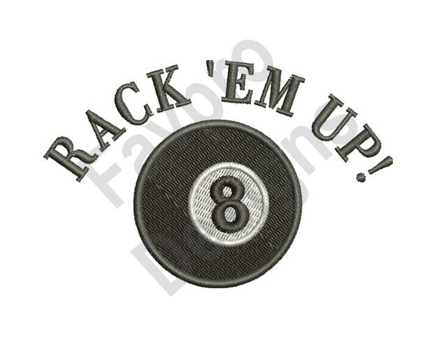 Rack Em up Machine Embroidery Design Etsy