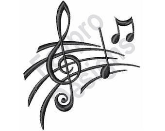 Music Notes - Machine Embroidery Design