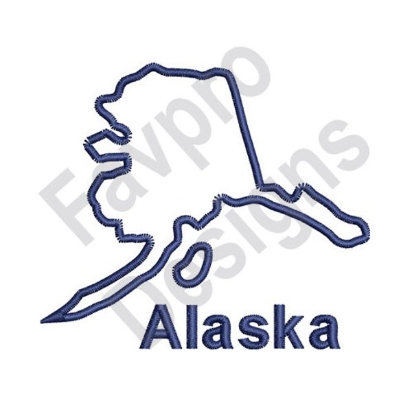 Alaska  Outline - Machine Embroidery Design