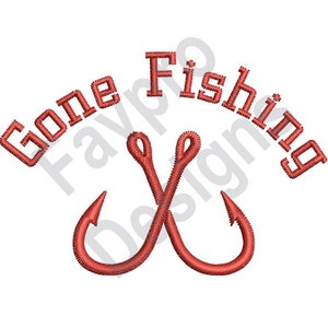 Gone Fishing - Machine Embroidery Design