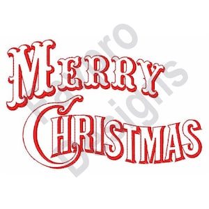 Merry Christmas - Machine Embroidery Design