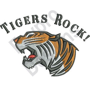 Tigers Rock - Machine Embroidery Design