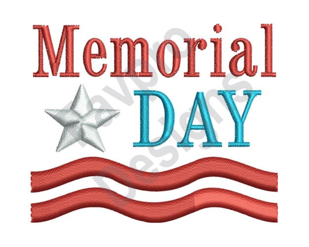 Memorial Day - Machine Embroidery Design - Etsy