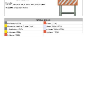 Construction Zone - Machine Embroidery Design image 2