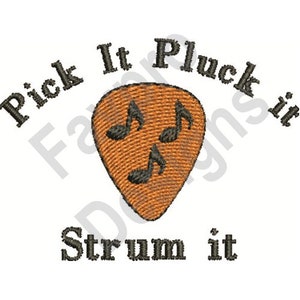 Guitar Pick - Machine Embroidery Design
