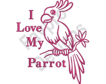Parrot Outline - Machine Embroidery Design