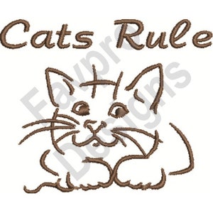 Cats Rule - Machine Embroidery Design