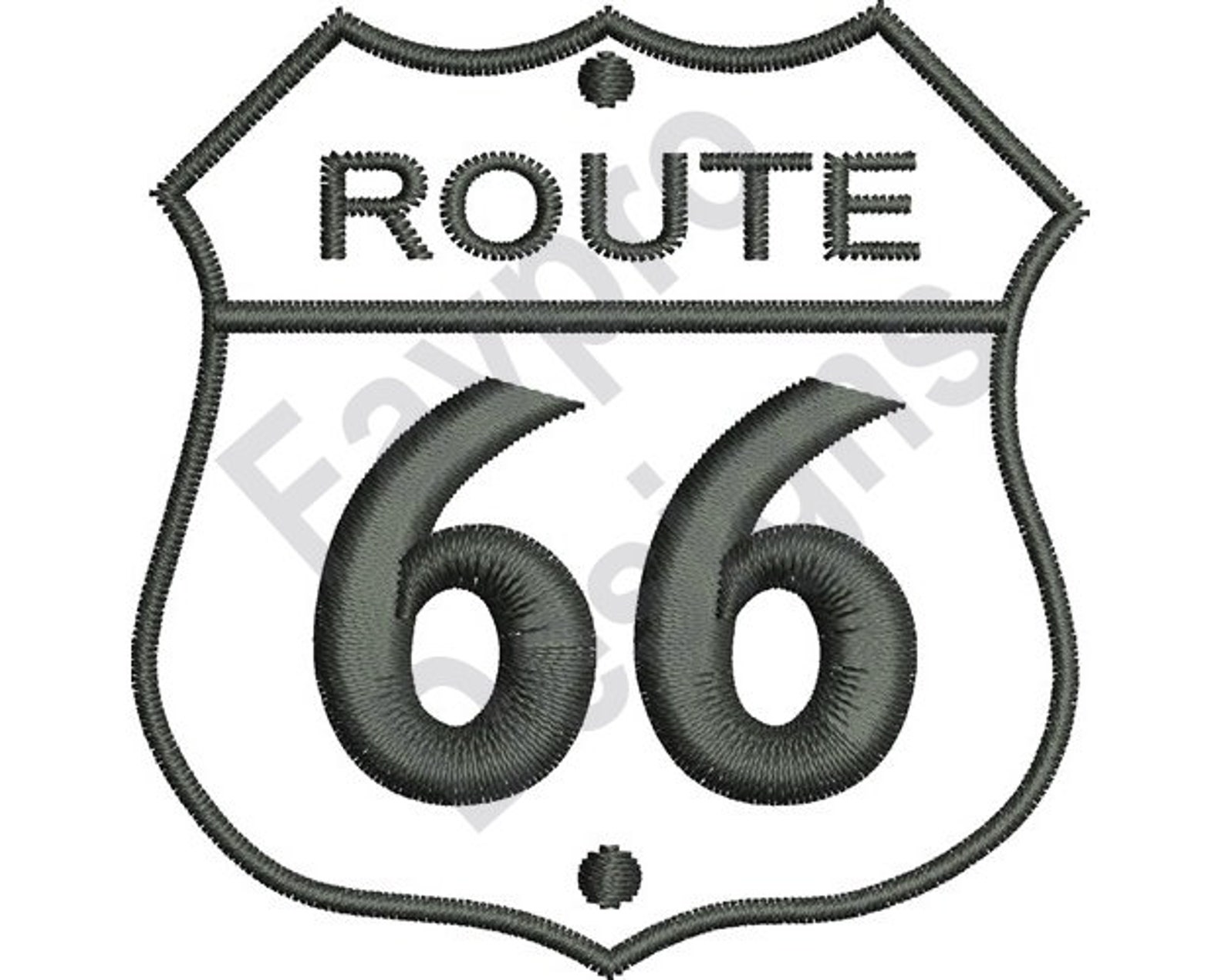 Route 66 Outline Machine Embroidery Design - Etsy