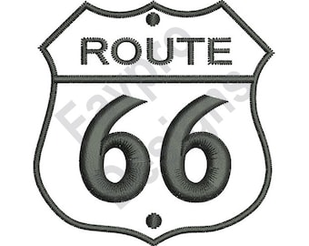 Route 66 Outline - Machine Embroidery Design