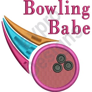 Bowling Babe - Machine Embroidery Design