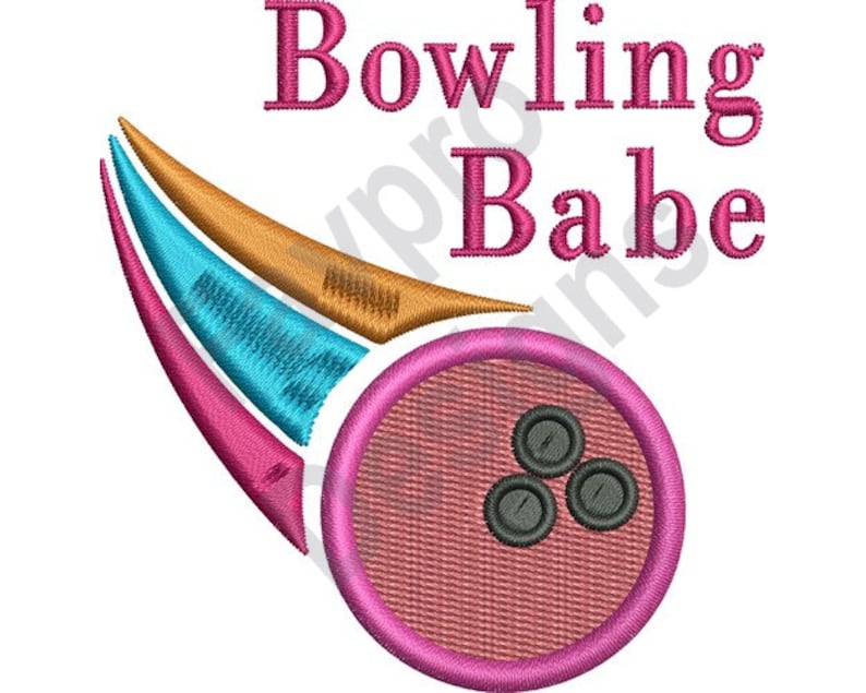 Bowling Babe Machine Embroidery Design Etsy