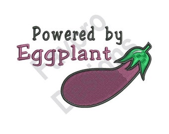 Eggplant Powered - Machine Embroidery Design