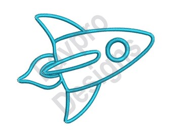 Rocket Outline - Machine Embroidery Design