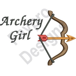 Archery Girl - Machine Embroidery Design