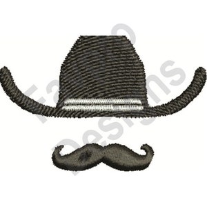 Cowboy Mustache - Machine Embroidery Design