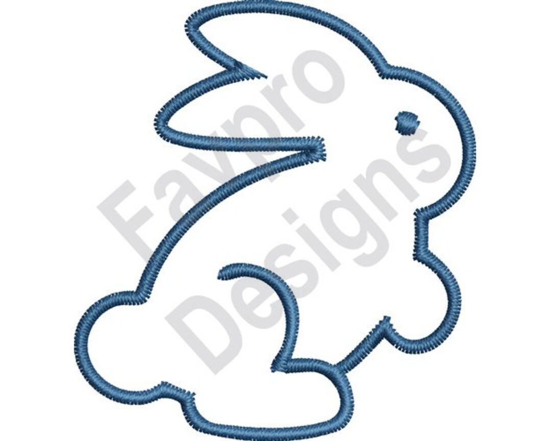 Bunny Outline - Machine Embroidery Design - Etsy