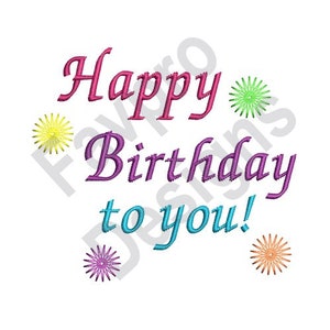 Alles Gute zum Geburtstag - Maschine Stickerei-Design