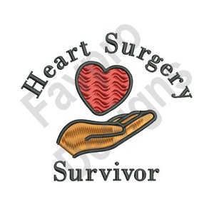 Heart Surgery Survivor - Machine Embroidery Design