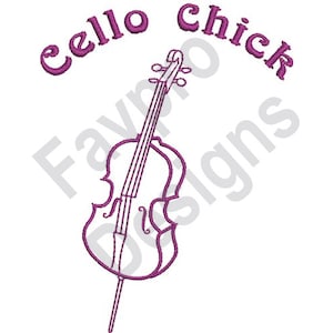 Cello Chick - Machine Embroidery Design