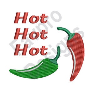 Hot Peppers - Machine Embroidery Design