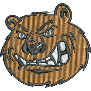 Growling Bear - Machine Embroidery Design