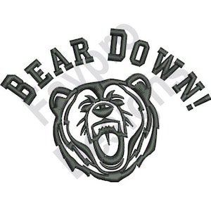 Bear Down - Machine Embroidery Design