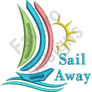 Sail Away - Machine Embroidery Design