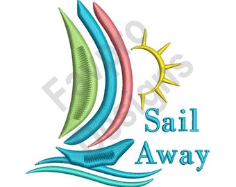 Sail Away - Machine Embroidery Design