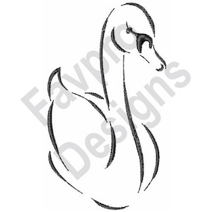 Swan Outline - Machine Embroidery Design