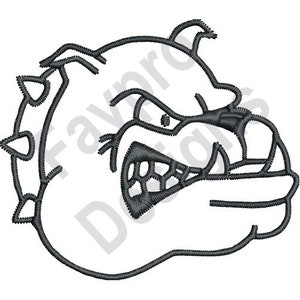 Bulldog Outline - Machine Embroidery Design