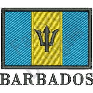 Barbados Flag - Machine Embroidery Design